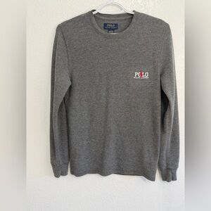 Polo by Ralph Lauren Gray Thermal Sleepwear Top with Navy Tag